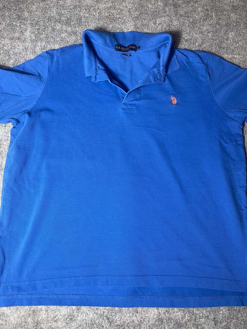U.S. Polo Assn. Men's Royal Blue Short Sleeve Pique Polo Shirt XL